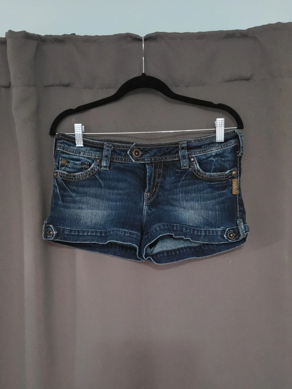 Silver Jeans Dark Blue Denim Jean Shorts